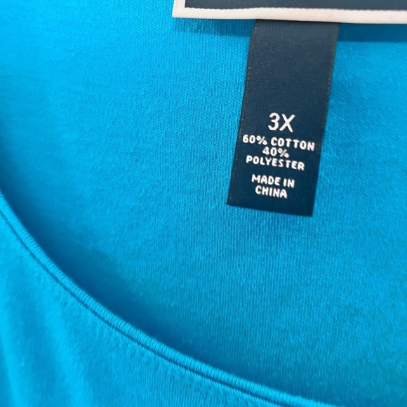 Karen Scott Teal Blue  Eiffel Tower Top Size 3 - Picture 12 of 15